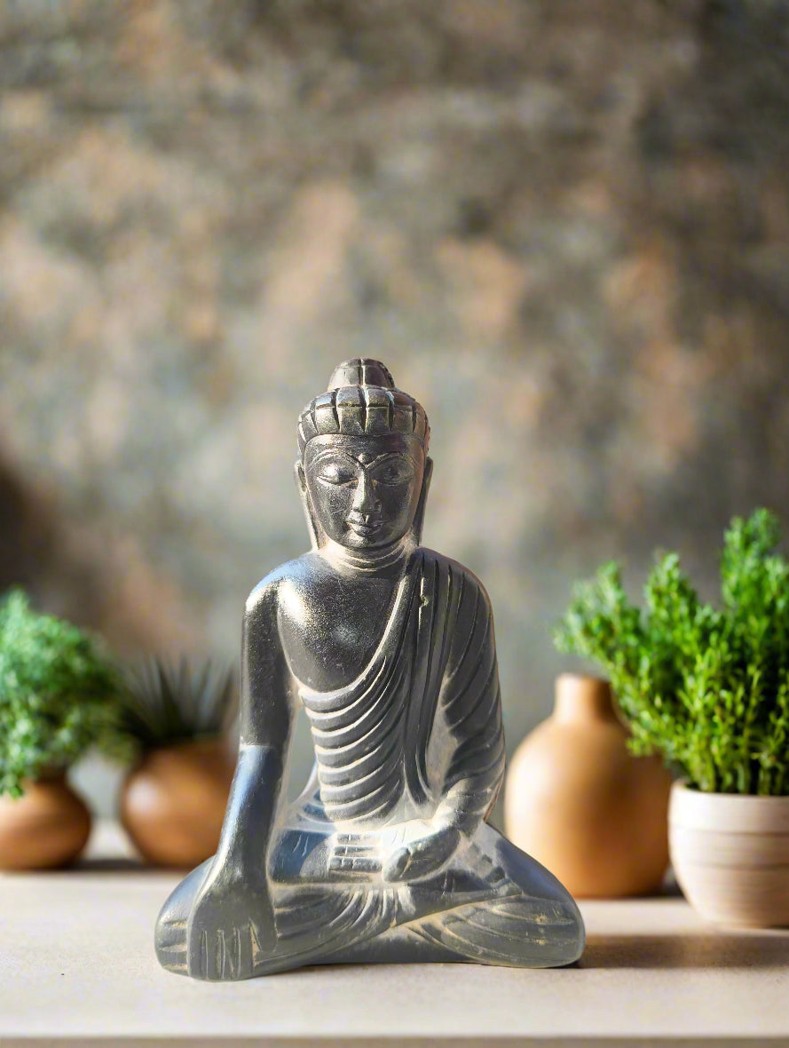 Shunyata – Black Stone Buddha Idol | CRAFTO Banaras