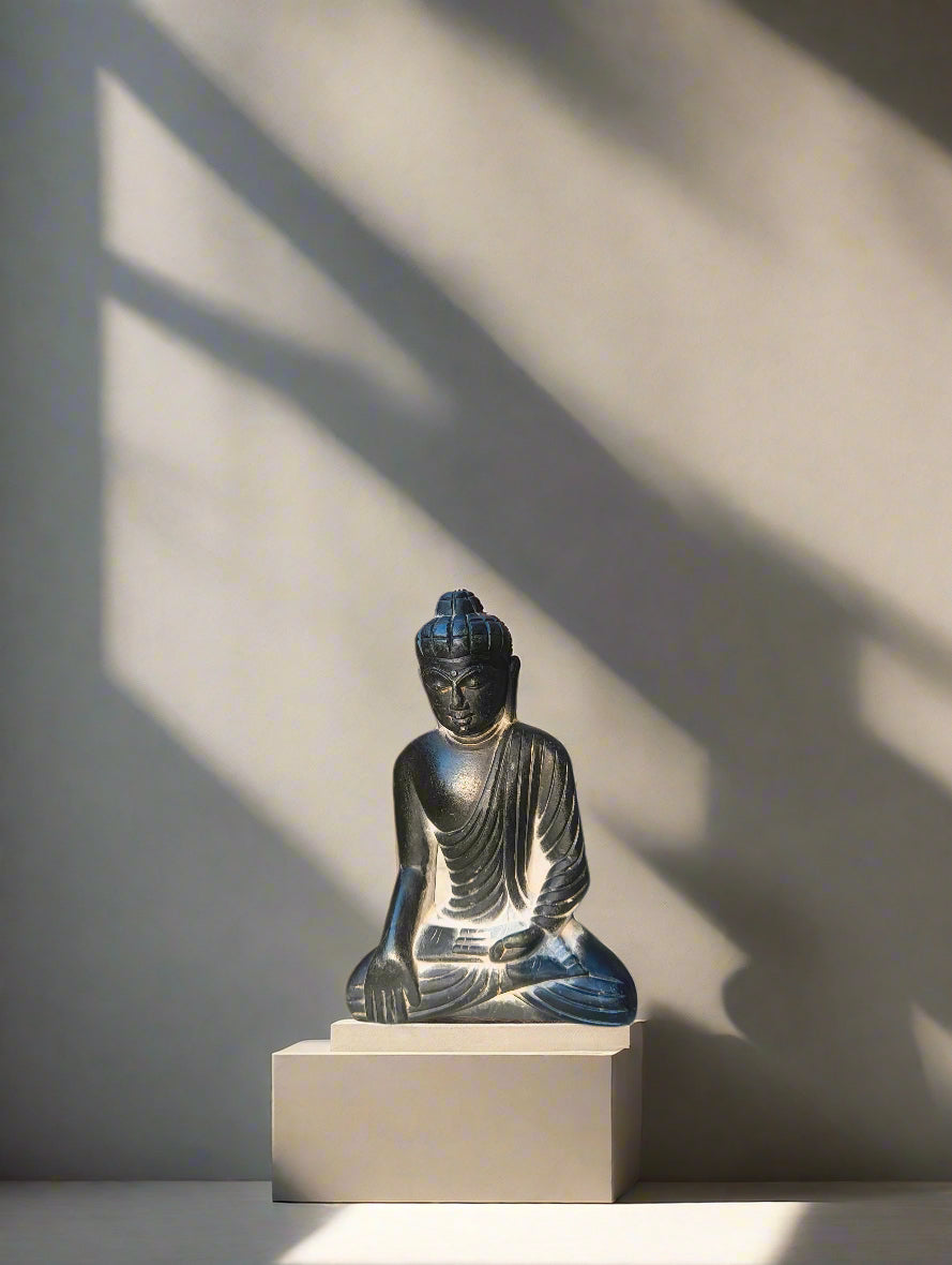 Shunyata – Black Stone Buddha Idol | CRAFTO Banaras